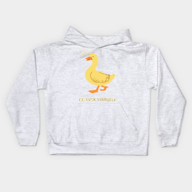 Duck Yourself Kids Hoodie by RadicalLizard